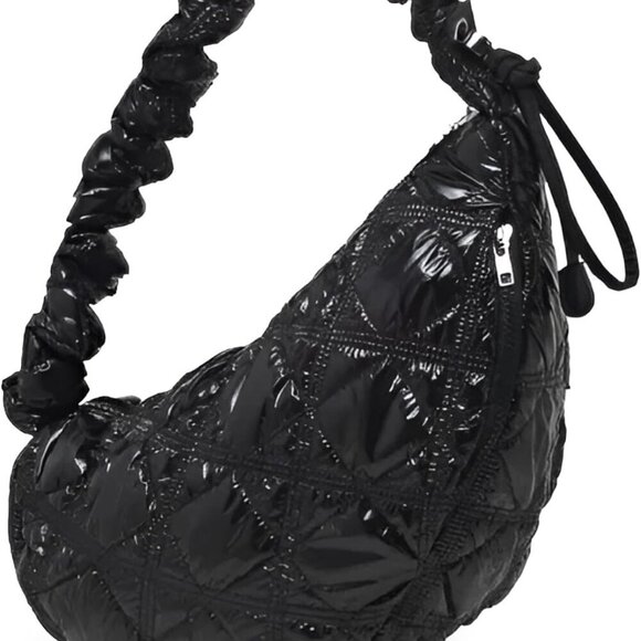 Puffer Quilted Crossbody Bag Women's Small Shoulder Handbag Compact Purse - Picture 1 of 4